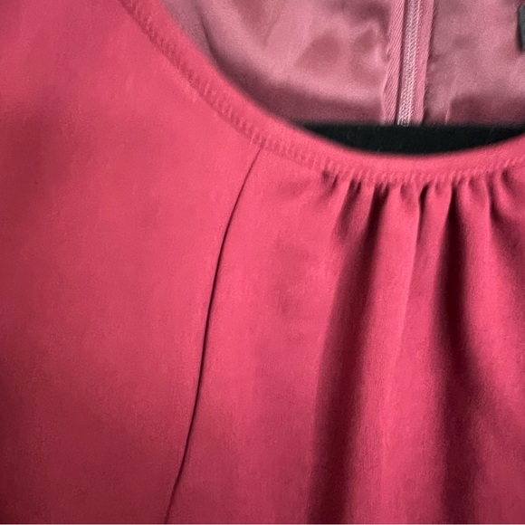 Women’s J. Crew Maroon 3/4 Sleeve Dress - Size 10 - Picture 5 of 9